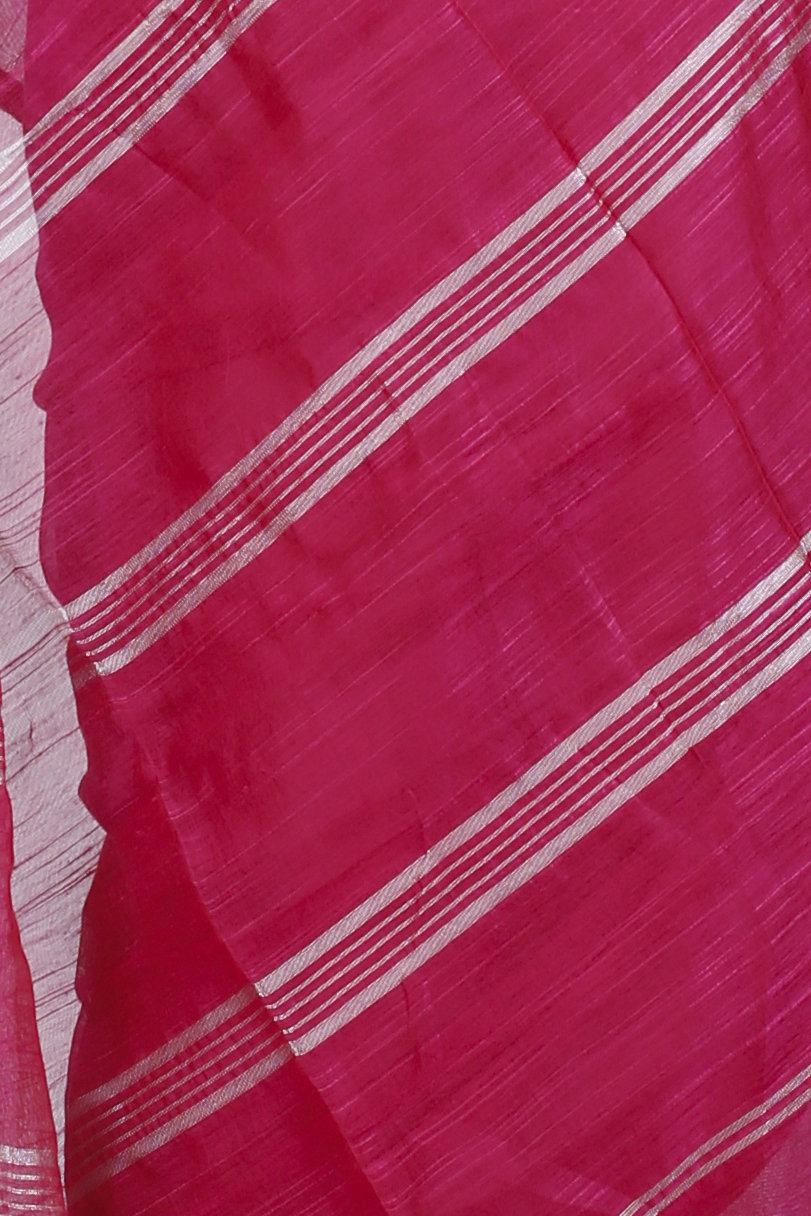 Pink Blended Cotton Toshini Hand Loom Saree (1185)